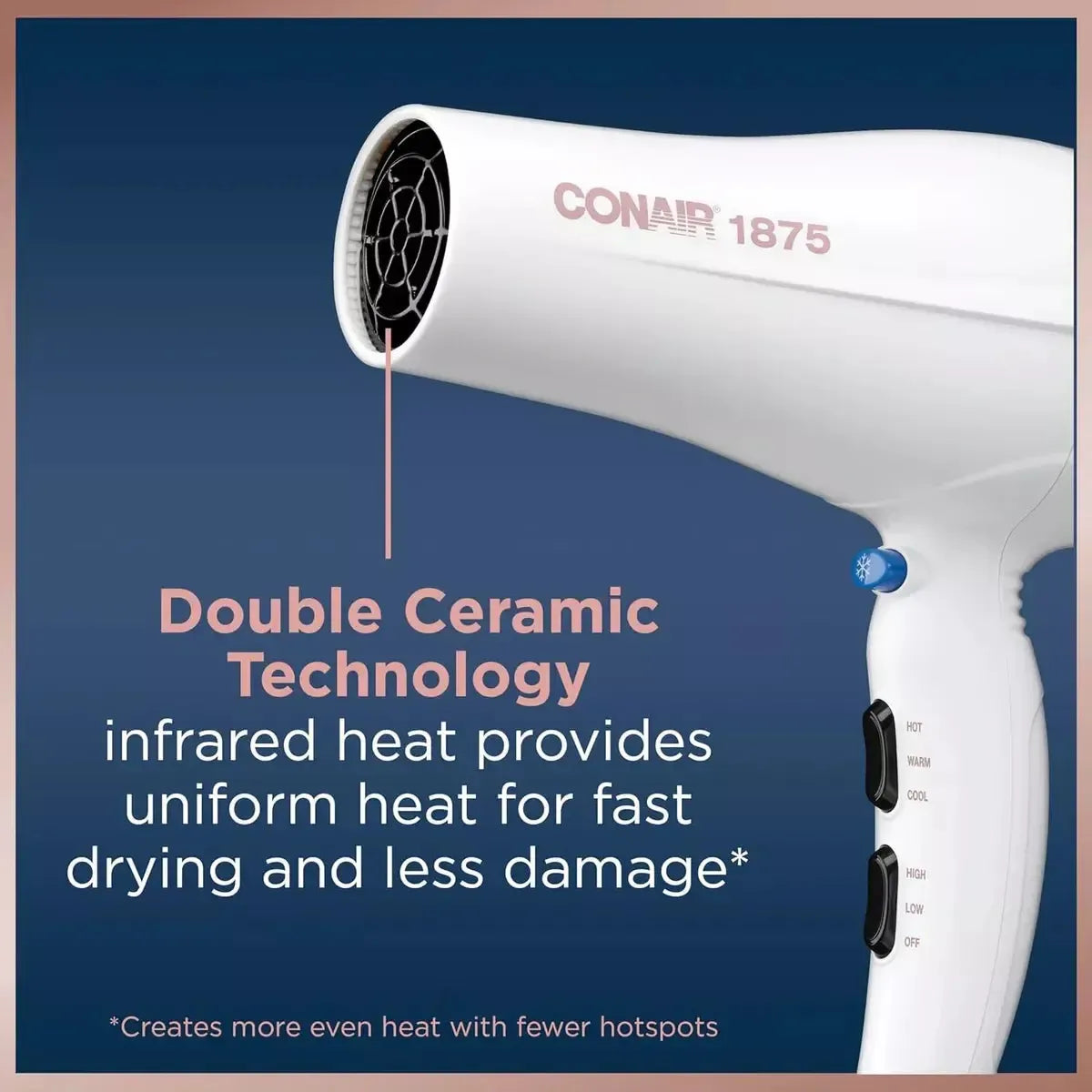 Conair 1875W Dual Ceramic Hair Dryer with Diffuser – FOXCOL