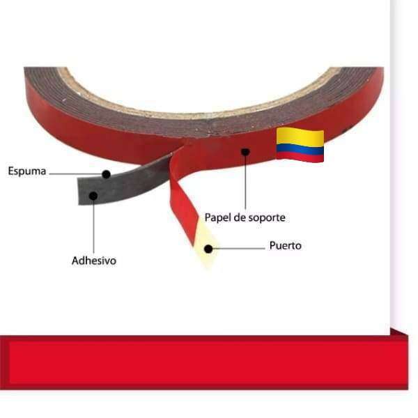 Fita adesiva dupla face para emblemas de carros, rolo de 12 mm x 30 m