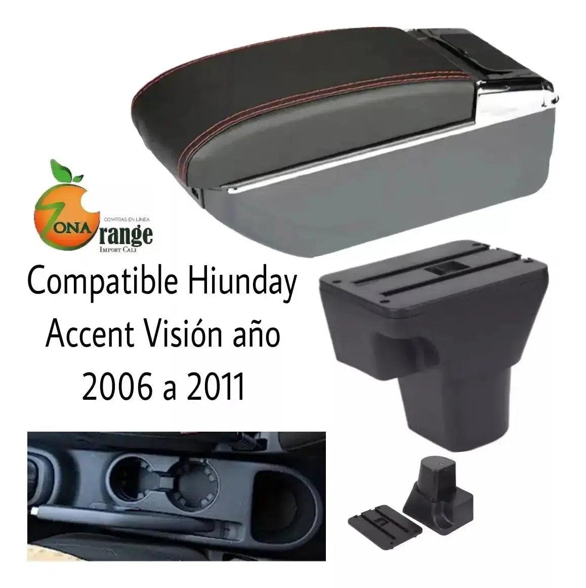 Consola Central Apoyabrazos Cromado 7 Usb Hyundai Accent Vision 2006 A 2011 - FOXCOL Colombia