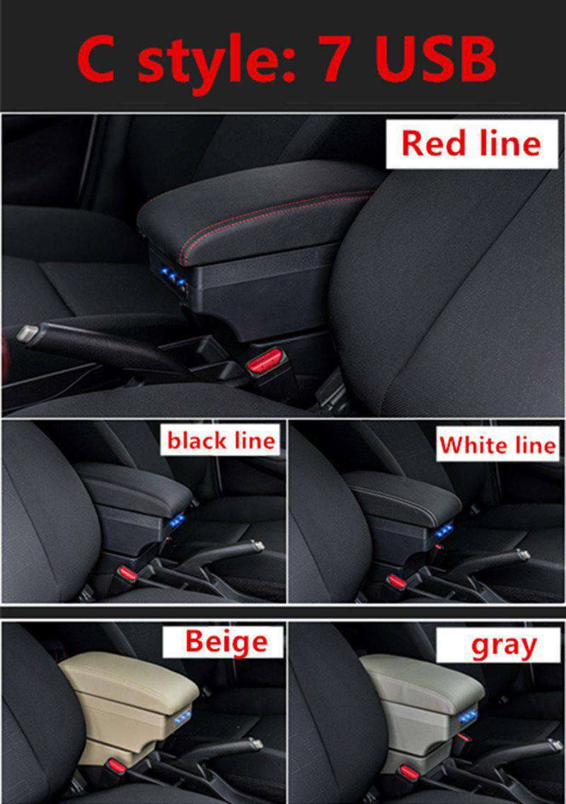 Consola Central Apoyabrazos Premium 7 Puertos Usb Kia Picanto 2012 A 2024 - FOXCOL Colombia