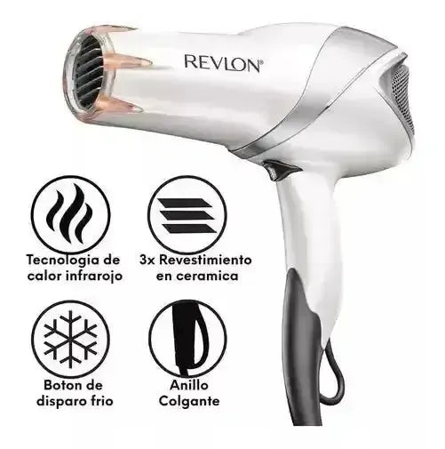 Secador de cabelo infravermelho profissional Revlon. 1875w Brilho Reforçado