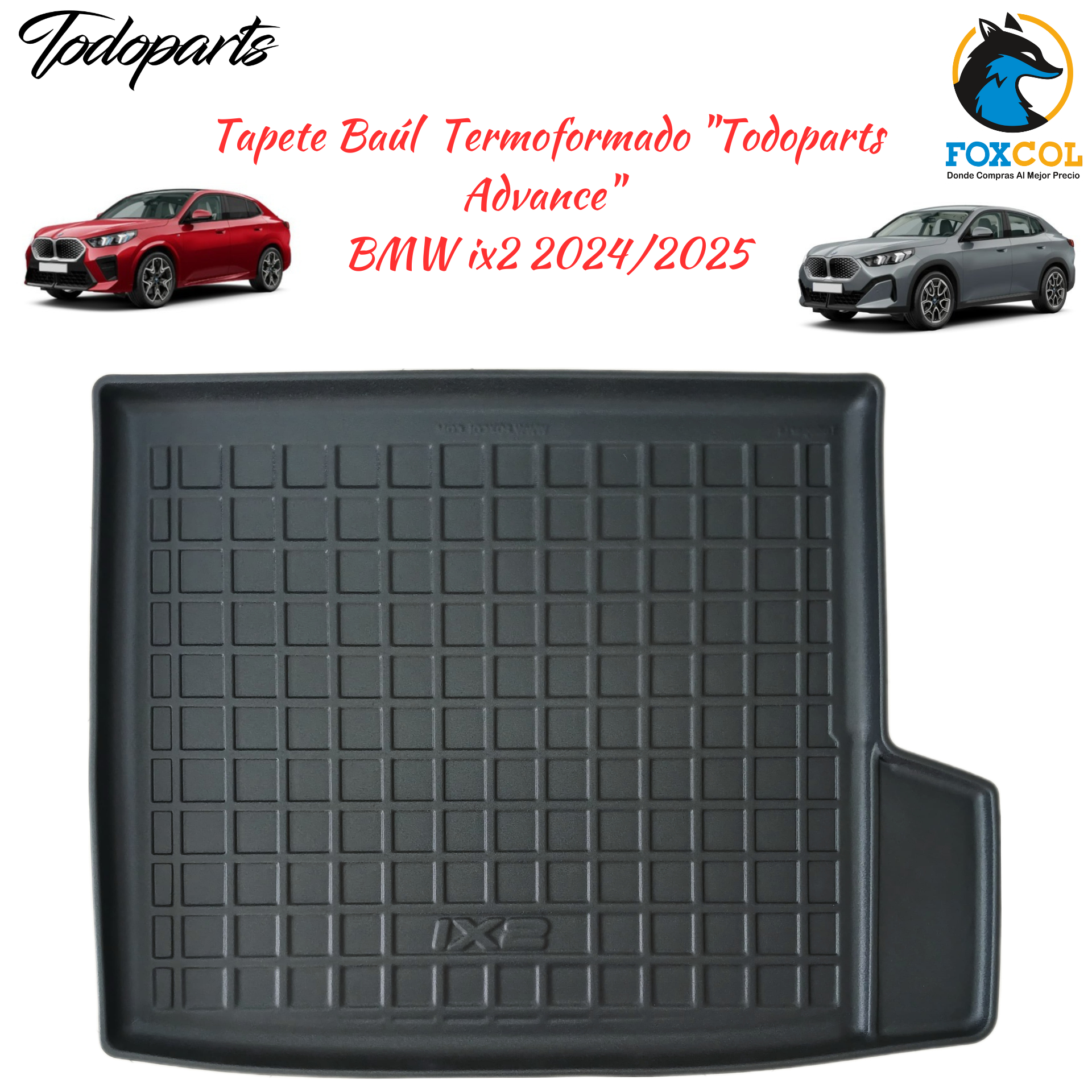 Tapete Termoformado Todoparts 3 mm Baúl BMW IX2 2024 A 2026