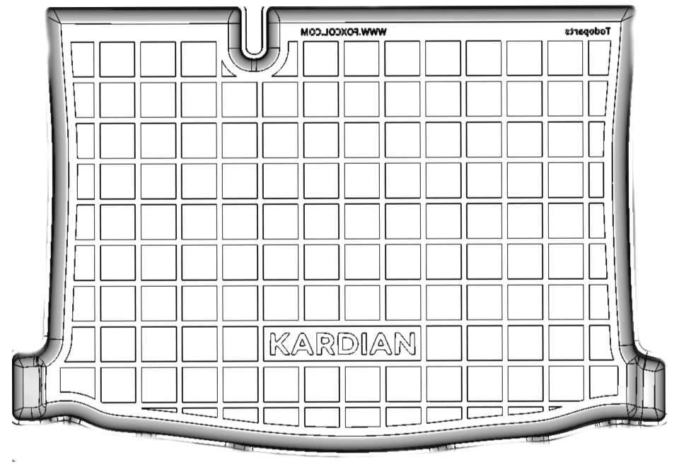 Tapete Termoformado Todoparts 3 mm Baúl Renault Kardian 2025 A 2026