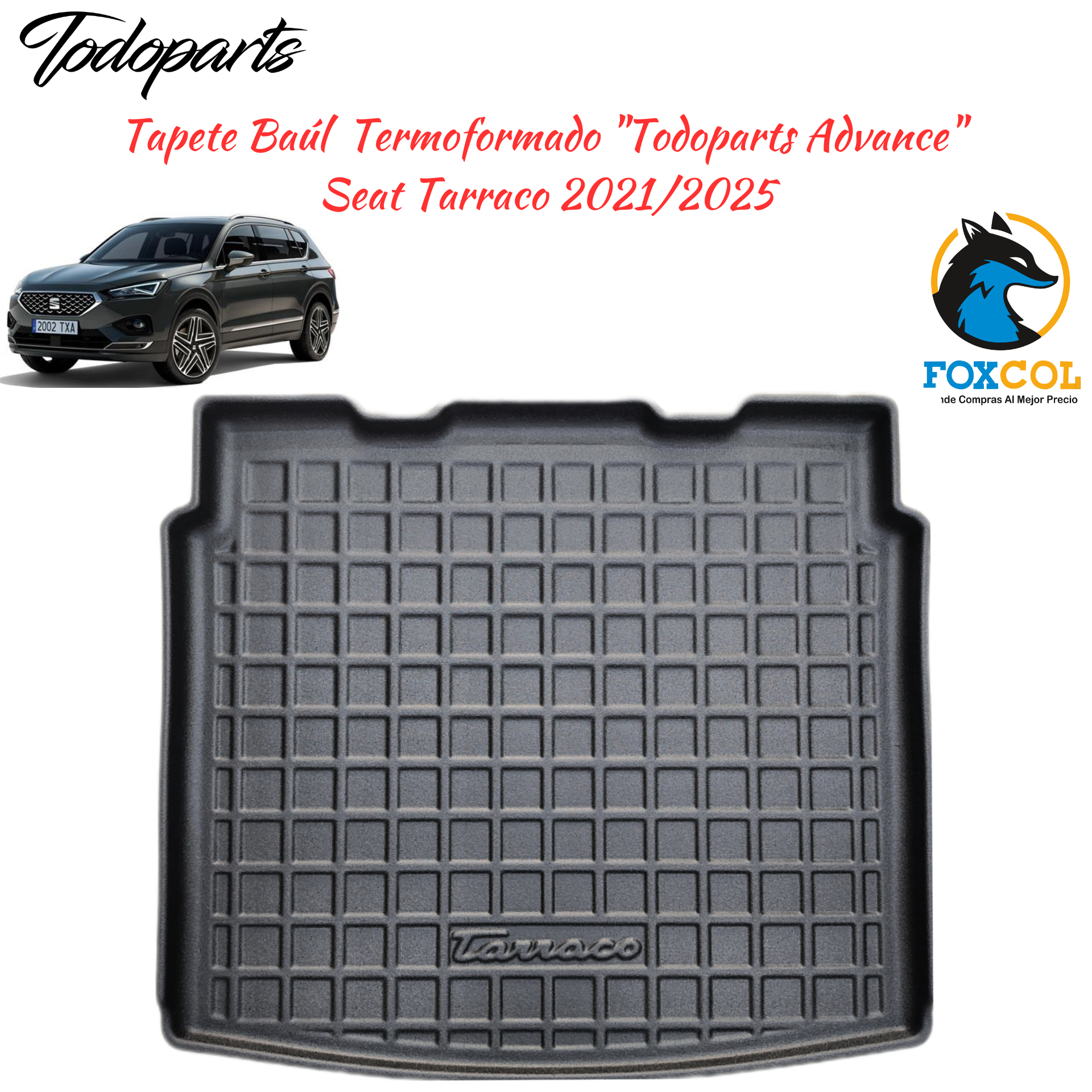 Tapete Termoformado Todoparts 3 mm Baúl Seat Tarraco 2021 A 2025