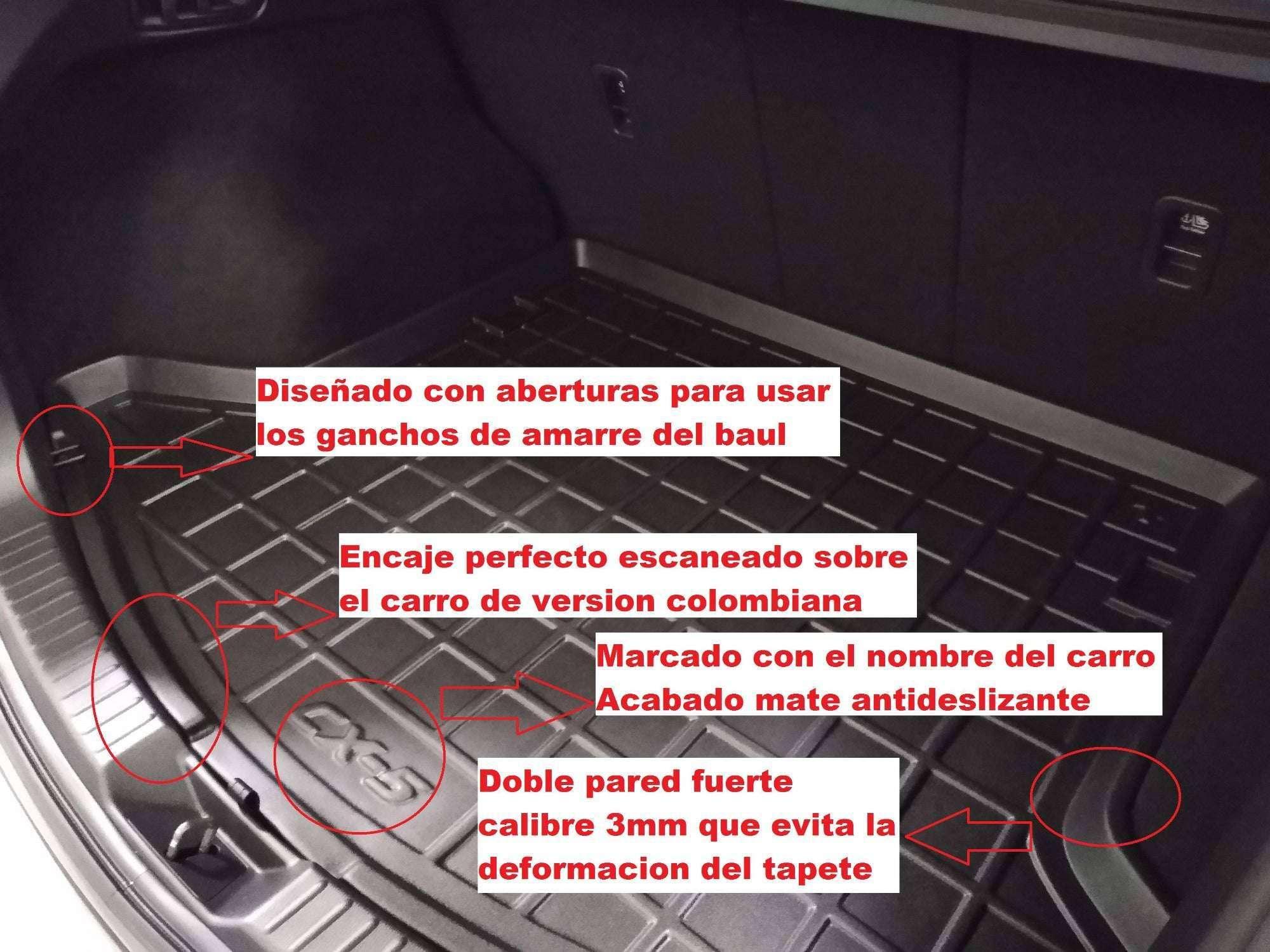 Tapete Termoformado Todoparts Econo 2.5mm Baúl Chevrolet Captiva Turbo 5 Puestos 2019 A 2024 - FOXCOL Colombia