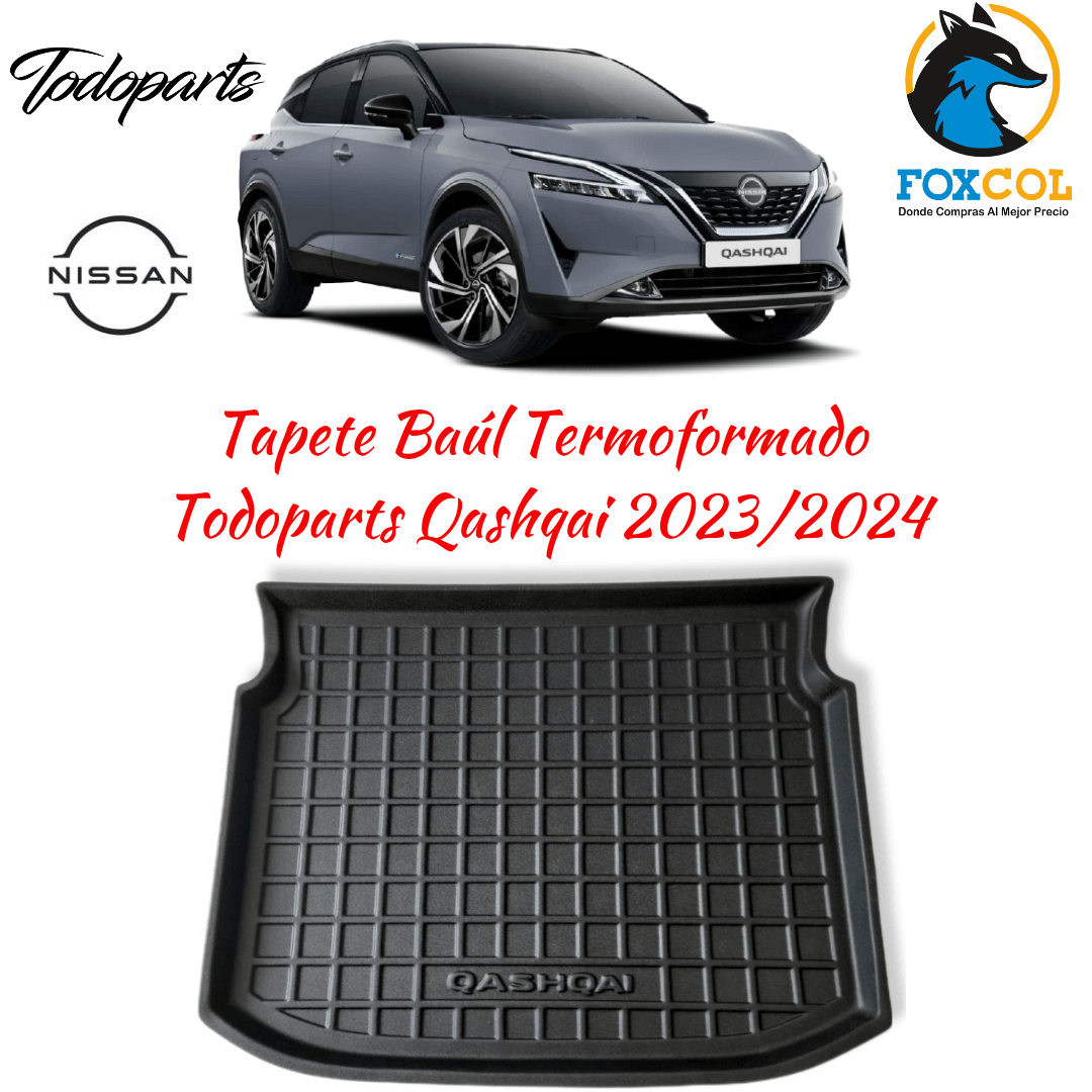 Tapete Termoformado Todoparts Mate Baúl Nissan Qashqai 2023 A 2024 - FOXCOL Colombia