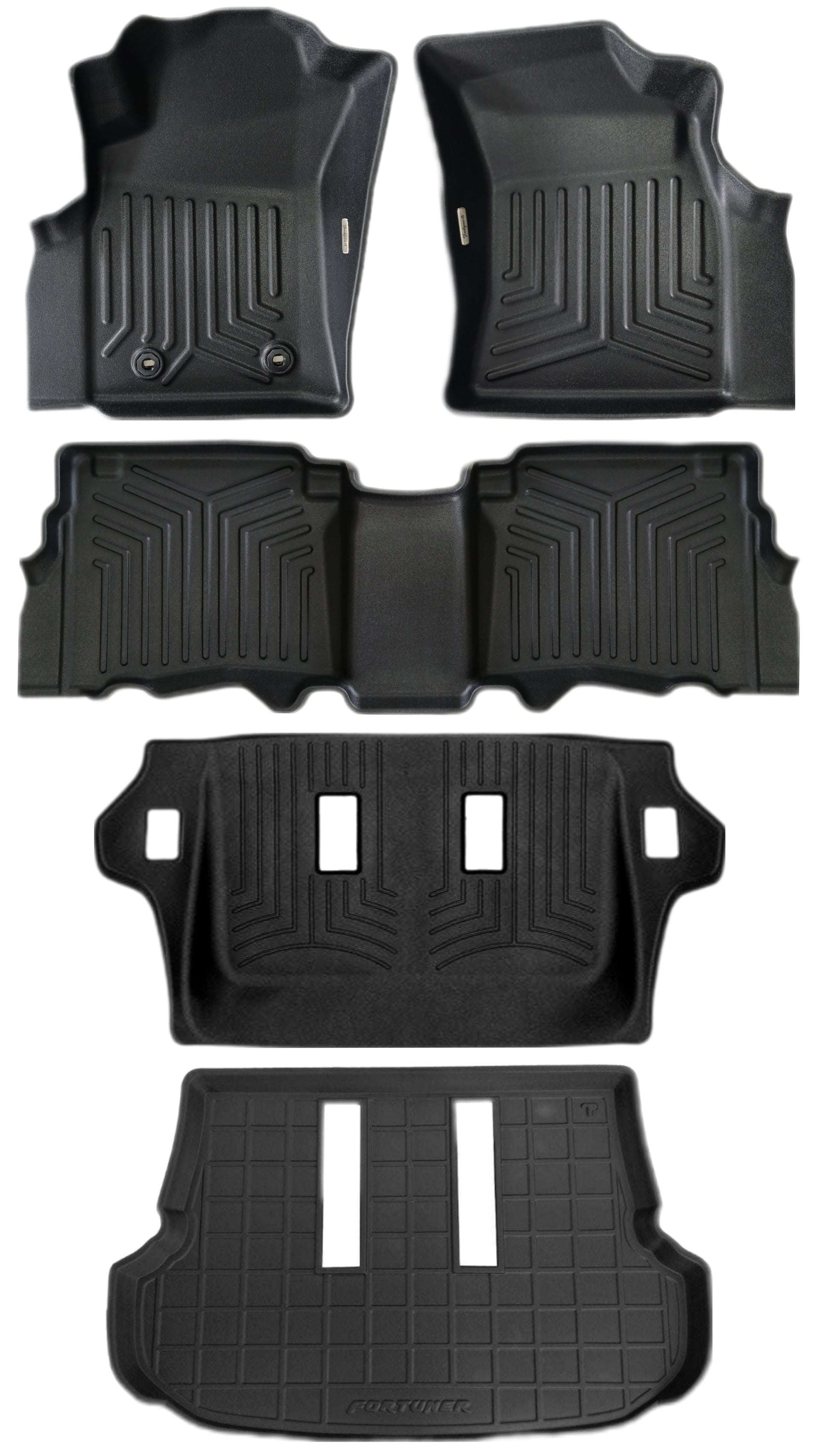 Tapetes Termoformados 3 Filas + Baúl Todoparts Toyota Fortuner 2006 A 2016