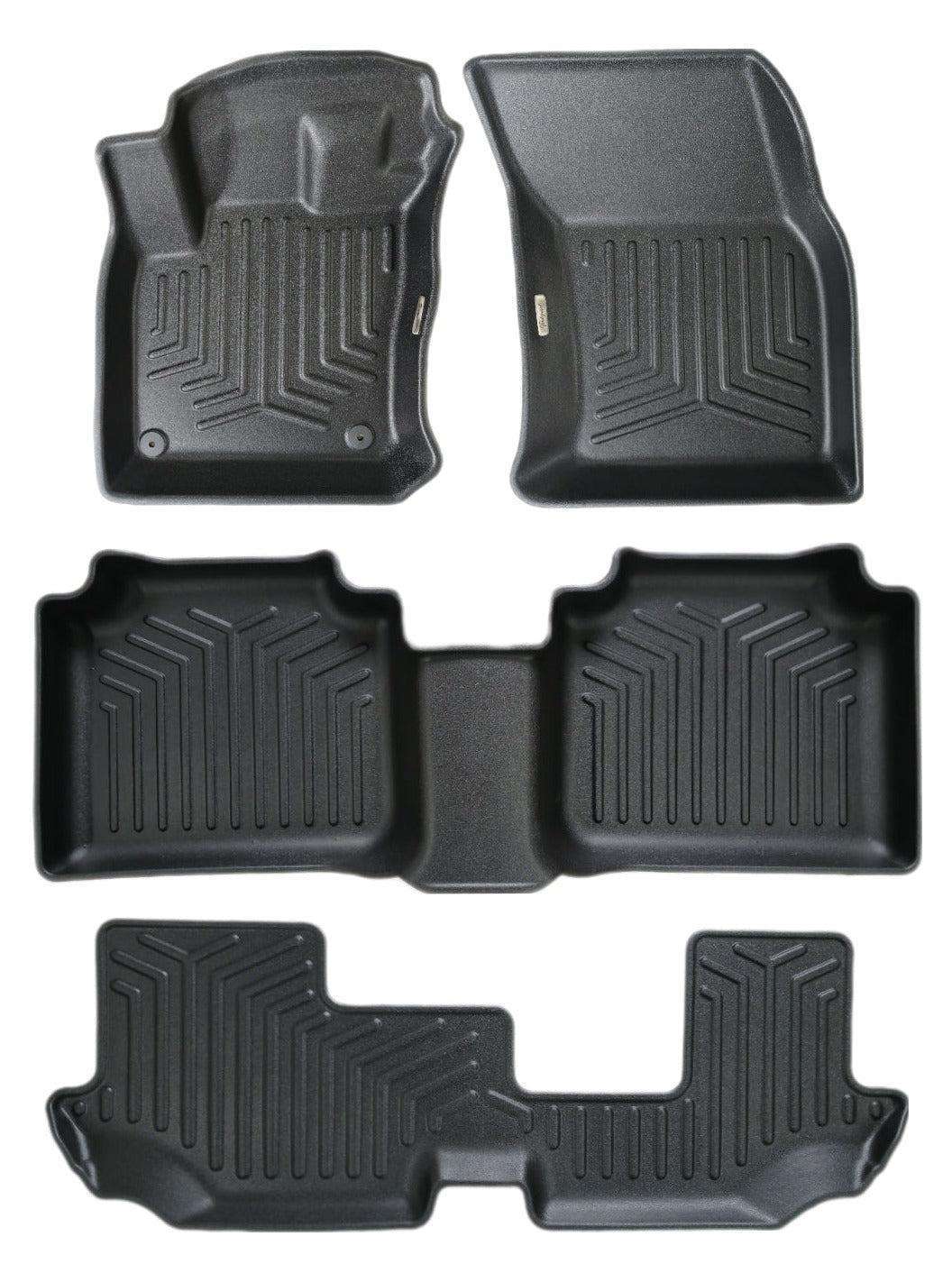 Tapetes Termoformados Foscos Todoparts 3 Fileiras + Porta-malas Volkswagen Tiguan 2018 a 2025