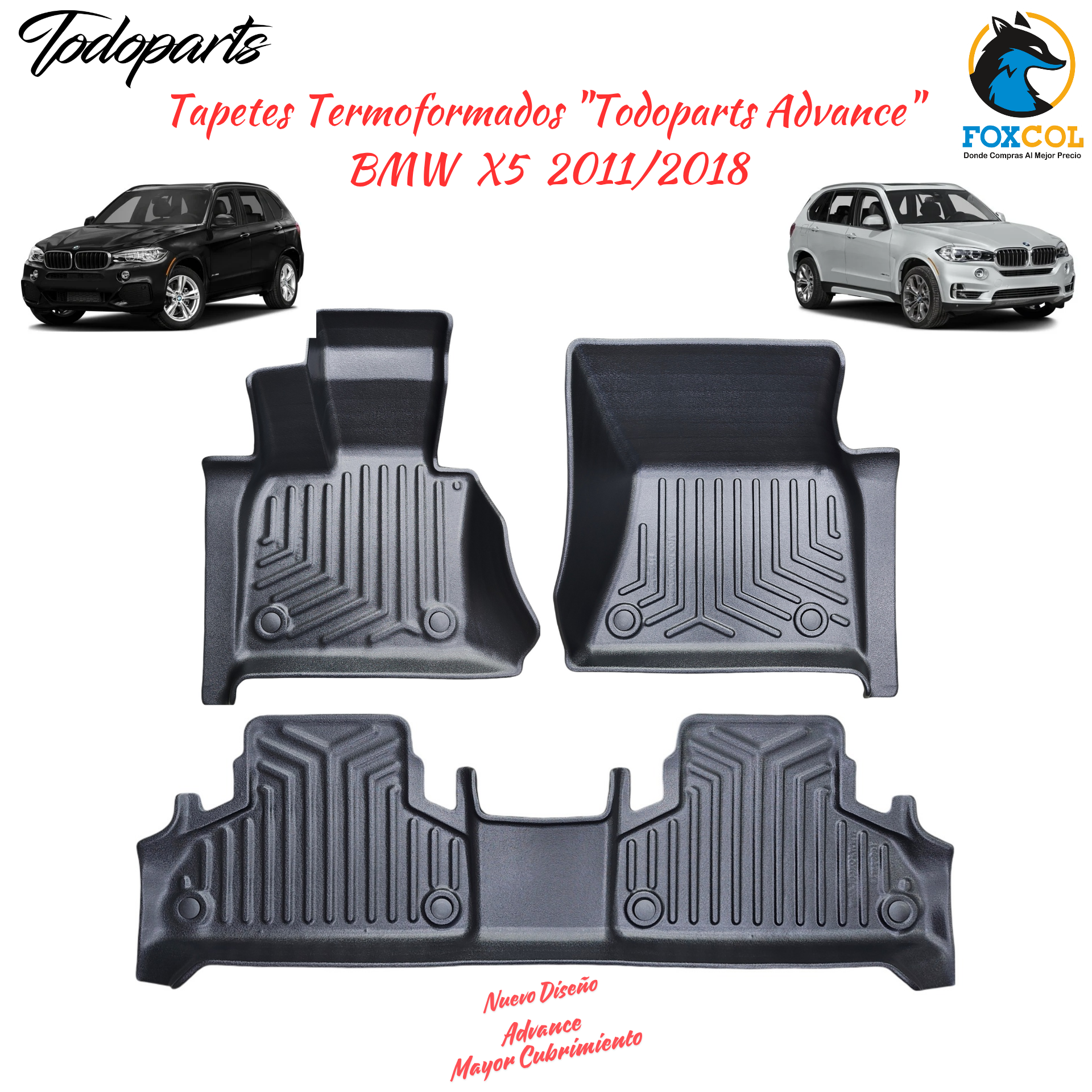 Tapetes Termoformados Mate Todoparts Bmw X5 2011 A 2018