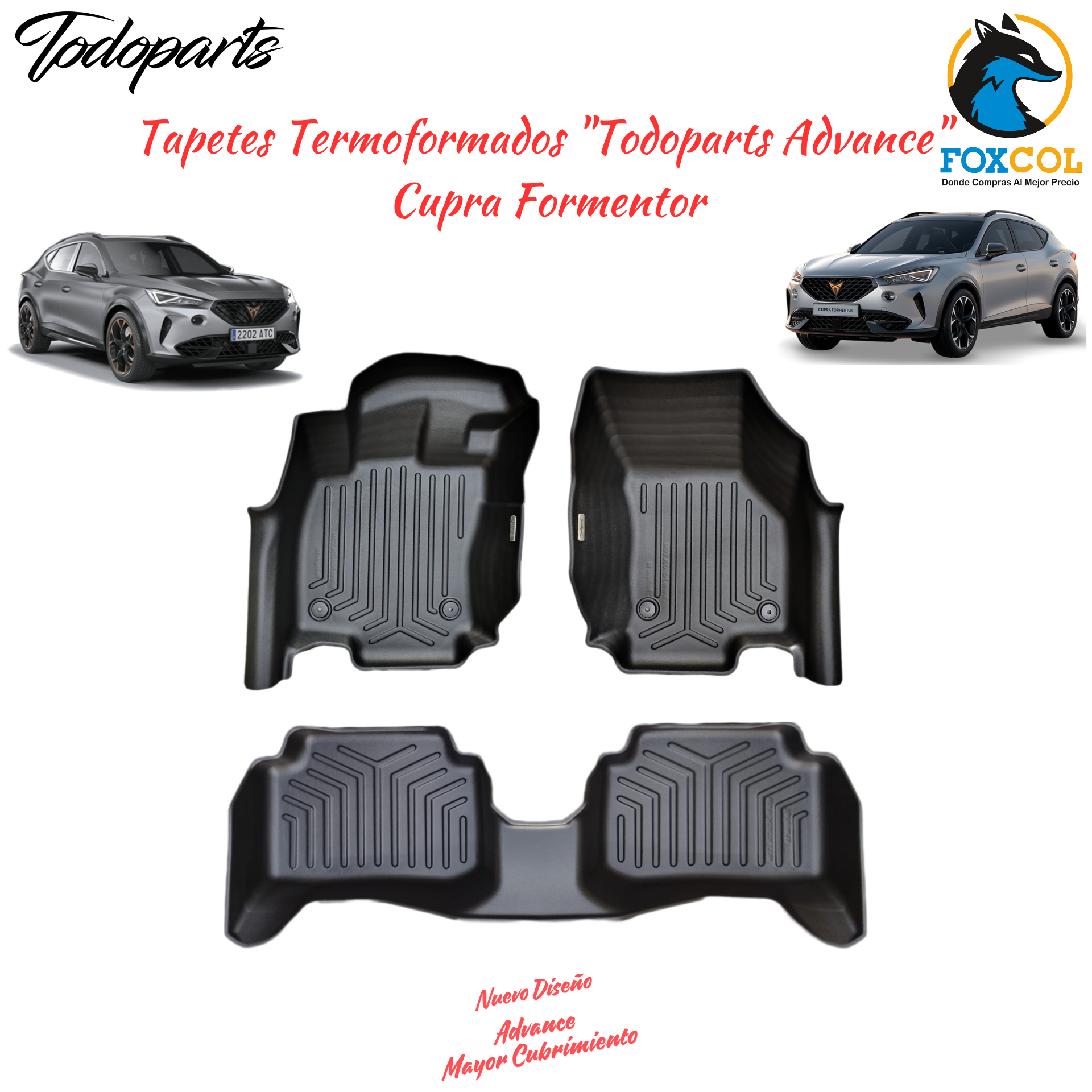 Tapetes Termoformados Mate Todoparts Cupra Formentor 2023 A 2026