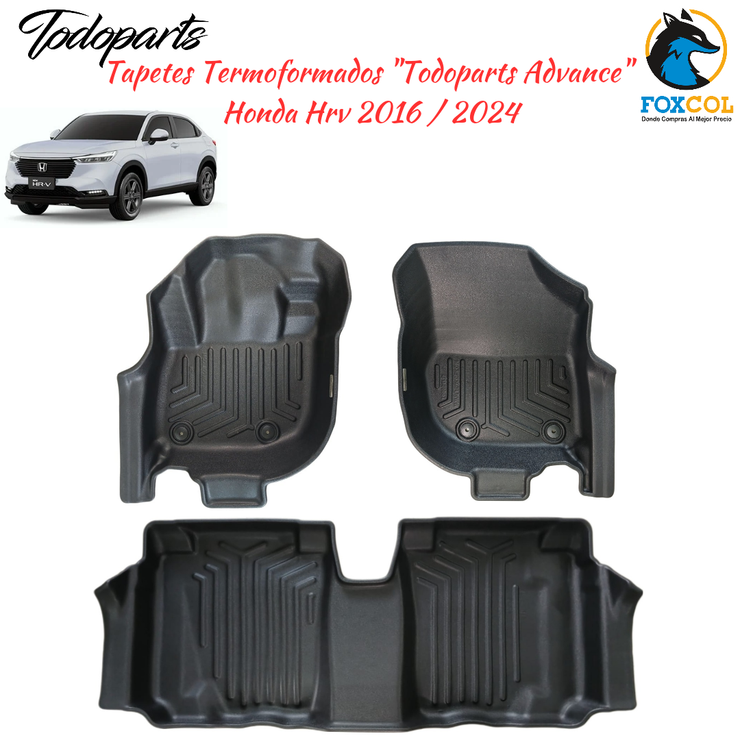 Tapetes Termoformados Foscos Todoparts Honda HRV 2024 a 2025 