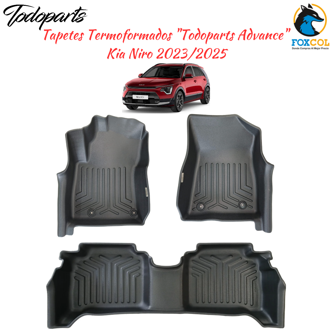 Tapetes Termoformados Foscos Todoparts Kia Niro Híbrido 2023 a 2026