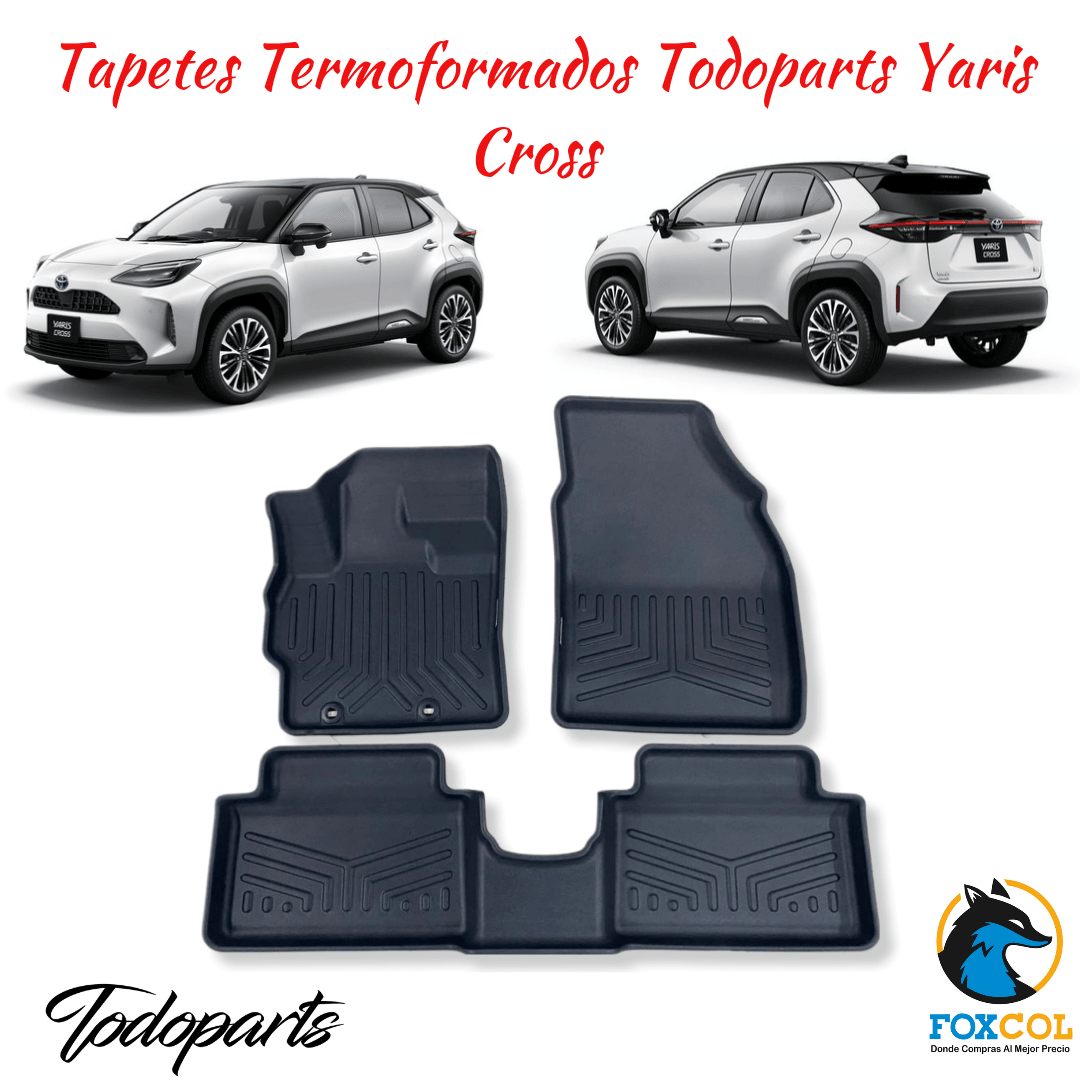 Tapetes Termoformados Mate Todoparts Toyota Yaris Cross - FOXCOL Colombia