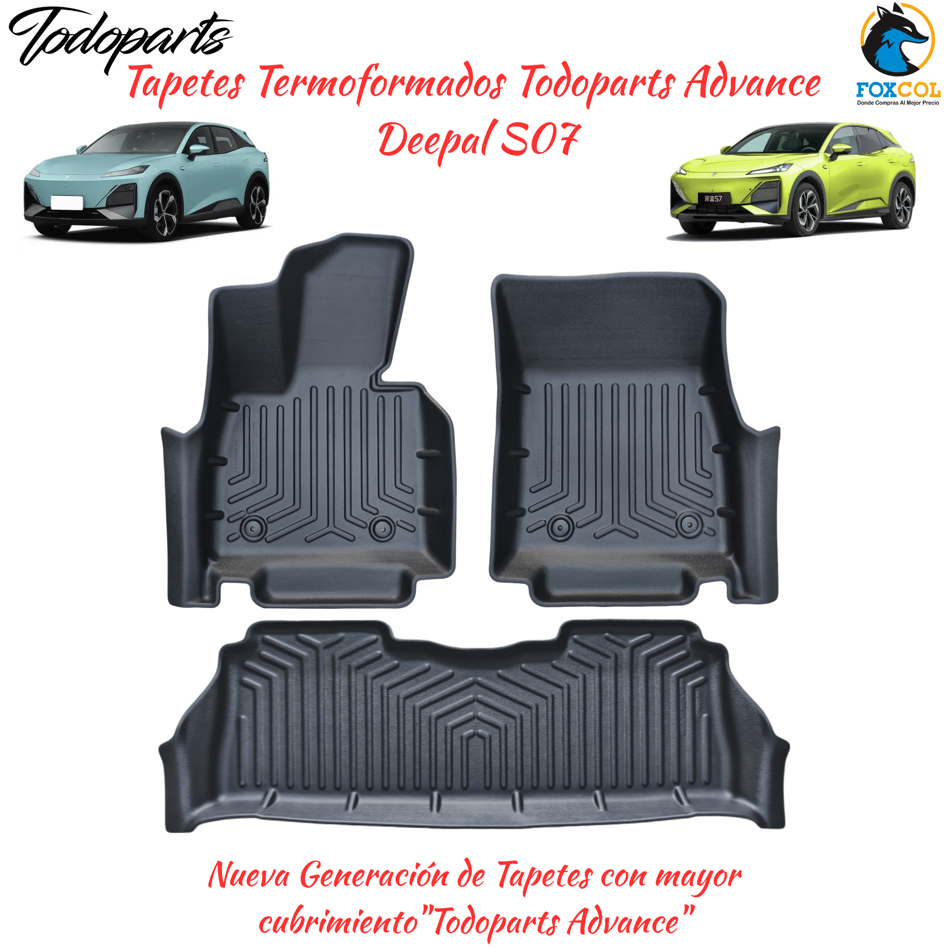 Tapetes Termoformados Todoparts Advance Deepal S07 Hibrida Y Electrica 2025 A 2026