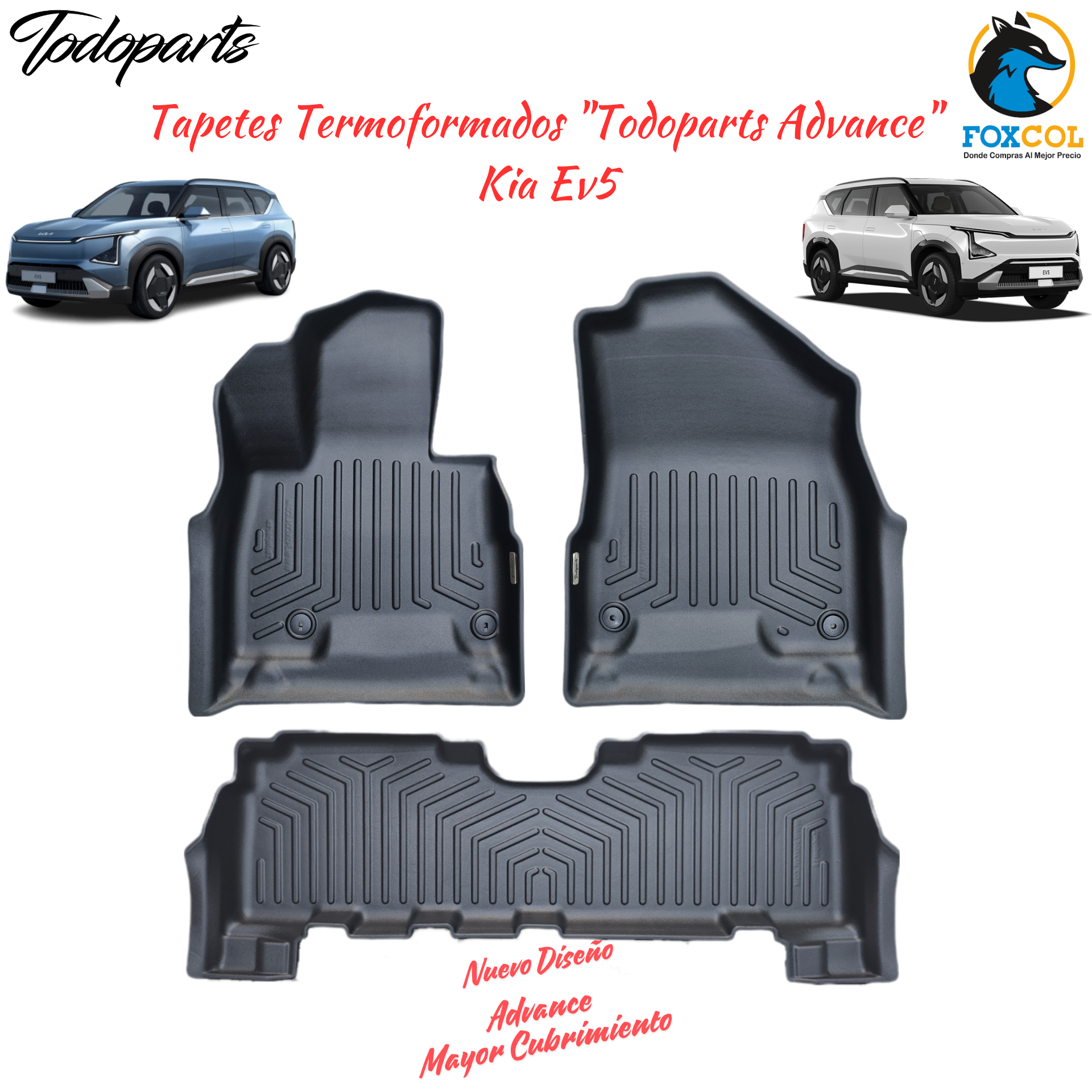 Tapetes Termoformados Todoparts Advance Kia EV5 2025 A 2026