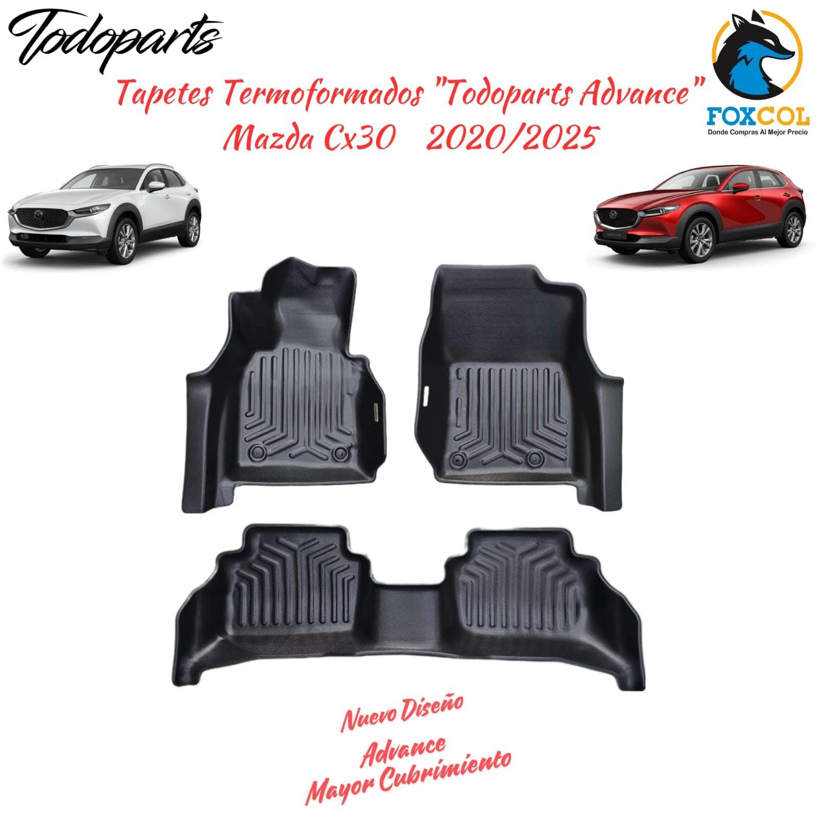 Tapetes Termoformados Todoparts Advance Mazda Cx30 2020 A 2026