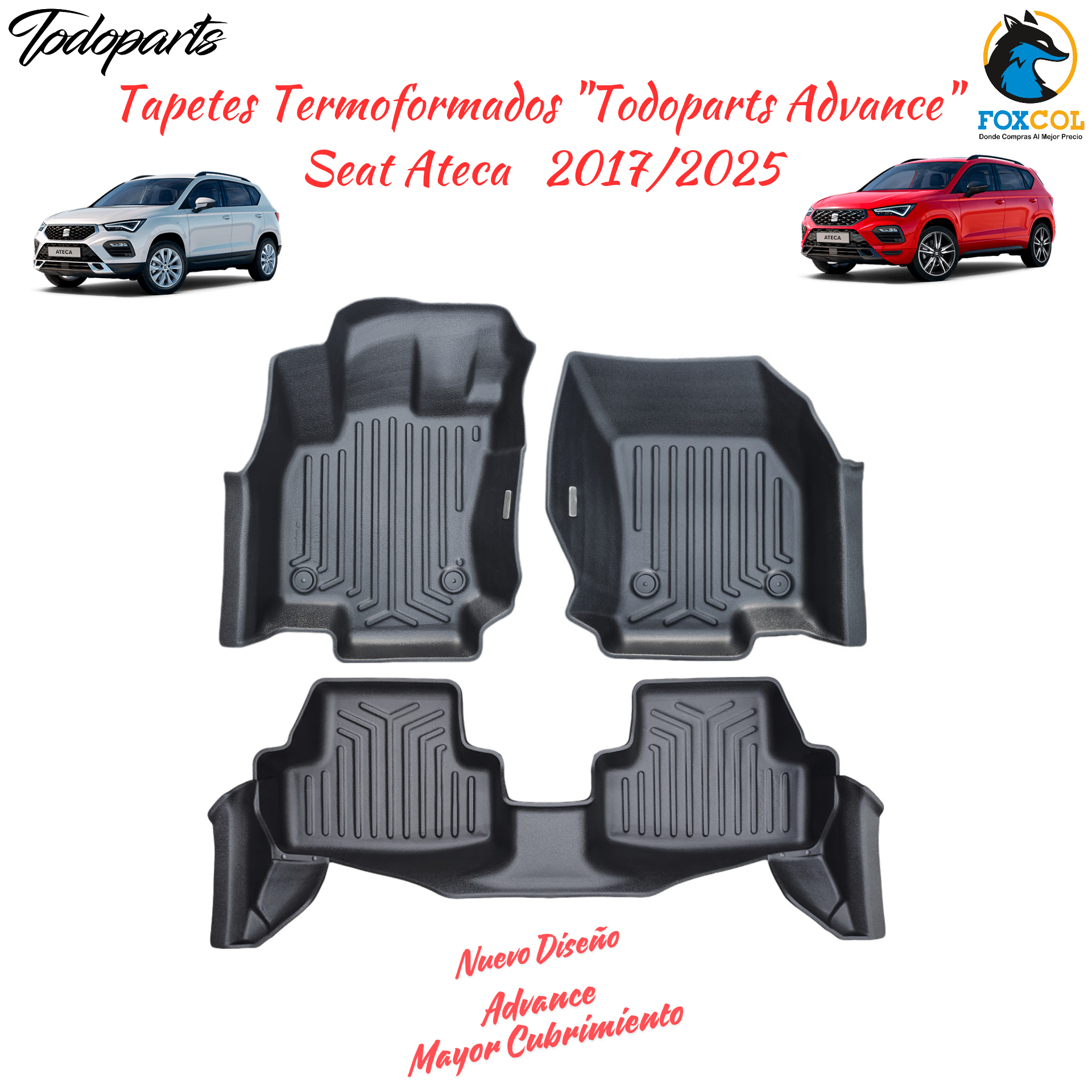 Tapetes Termoformados Todoparts Advance Seat Ateca 2017 A 2026